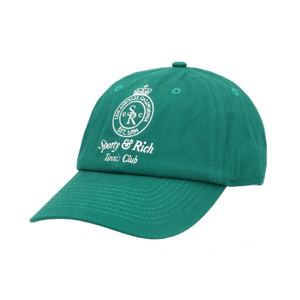 

Sporty Rich Crown Tennis Logo Embroidery Cap Alpine AC040621304GR03 ALPINE