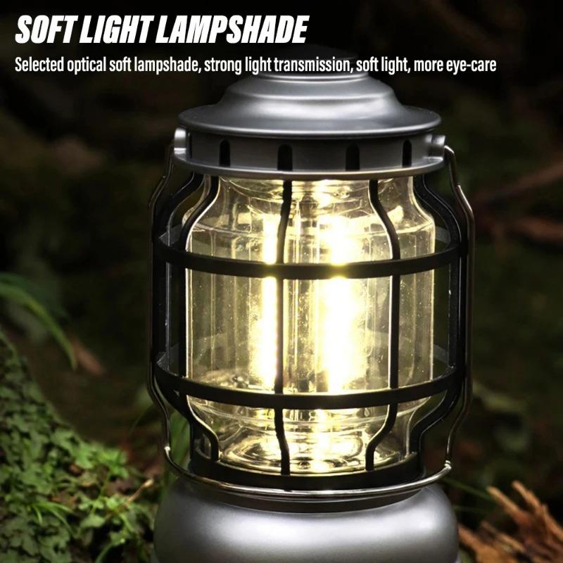 Solar Lantern Waterproof Camping Lantern Rechargeable Camping Light with Emergency Power Bank Flickering Flame Hanging LED Light
