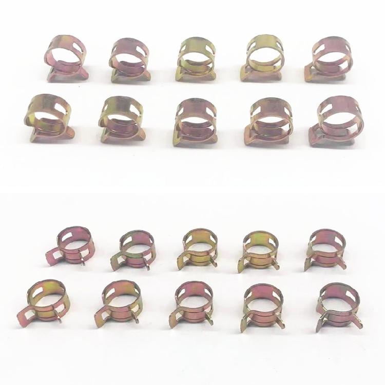 10Pcs Car Fastener Spring Clips Clamp Fuel Water Line Hose Pipe Air Tube 5-16mm