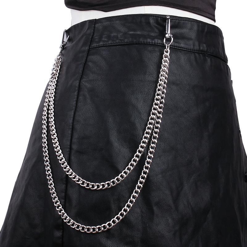 

Metal Punk Rock Layered Chain Keychains For Men Women Waist Key Chain Wallet Jeans Hip-hop Pants Belt Chains Jewelry Accessories