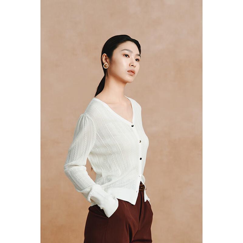 Ge Jin Women's V-Neck Long Sleeve Knit Sweater