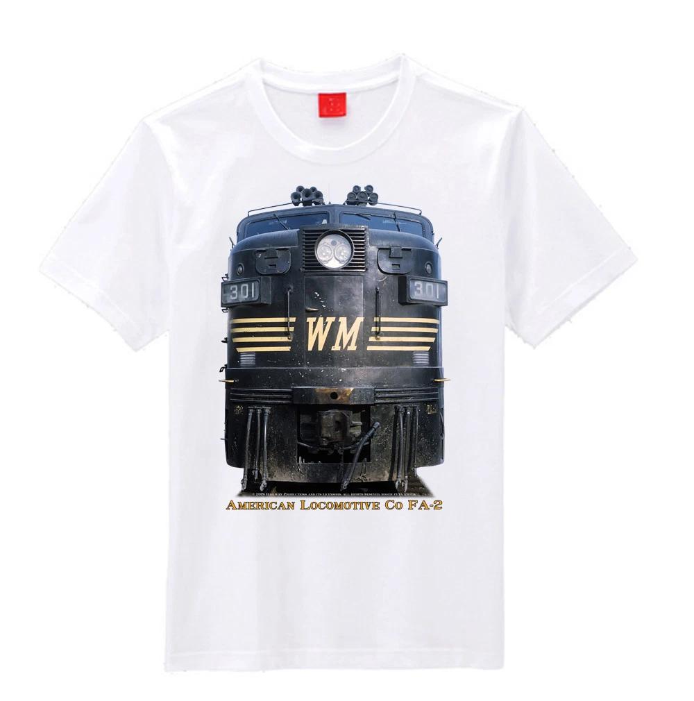 Western Maryland Alco FA-2 Head On Train T-shirts XL
