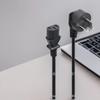 Universal Three-Flat Pin to IEC C13 Power Cord for Computers, Servers, Kettles, and More
