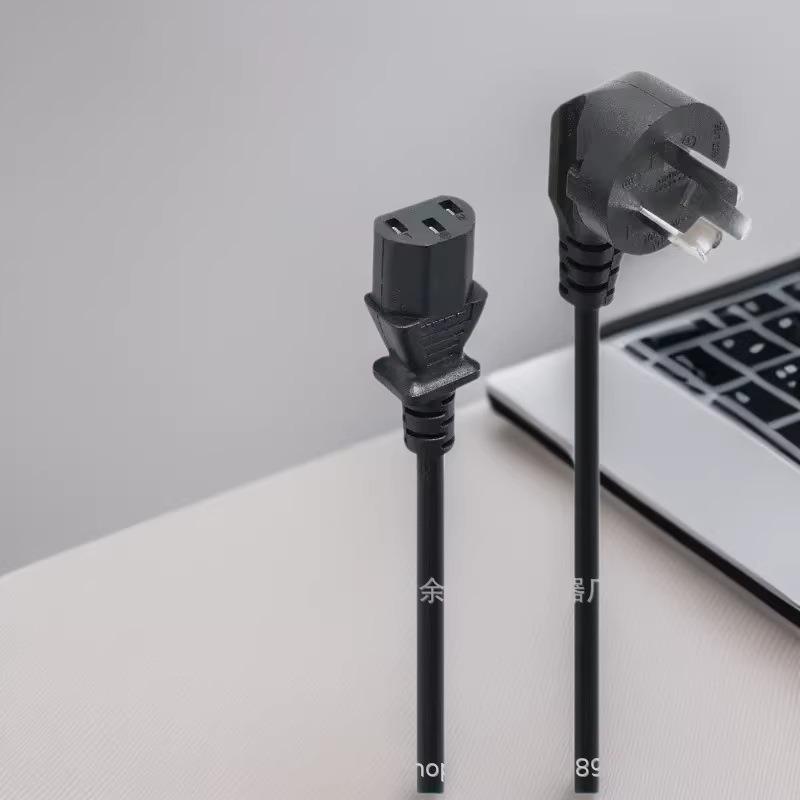 Universal Three-Flat Pin to IEC C13 Power Cord for Computers, Servers, Kettles, and More