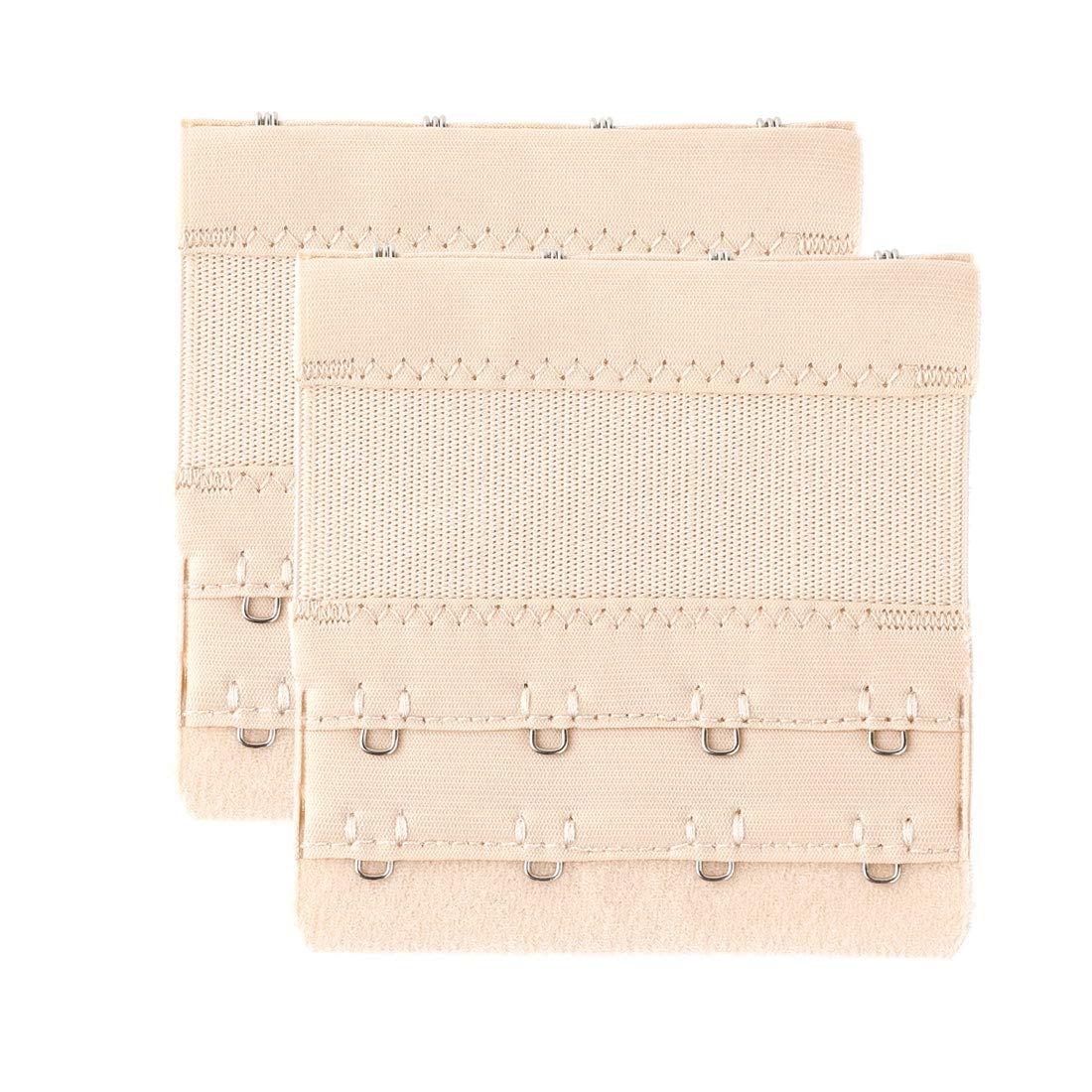 

uxcell Регулируемый крючок для бюстгальтера и эластичный легкий удлинитель для женщин, крючок, эластичный, абрикосовый-4, 7,5 3,7 см