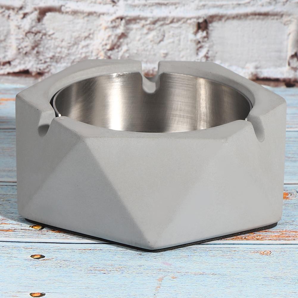 Nordic   Geometric Cement Ashtray Cigarette Ashes Tray Holder for Home Living Room