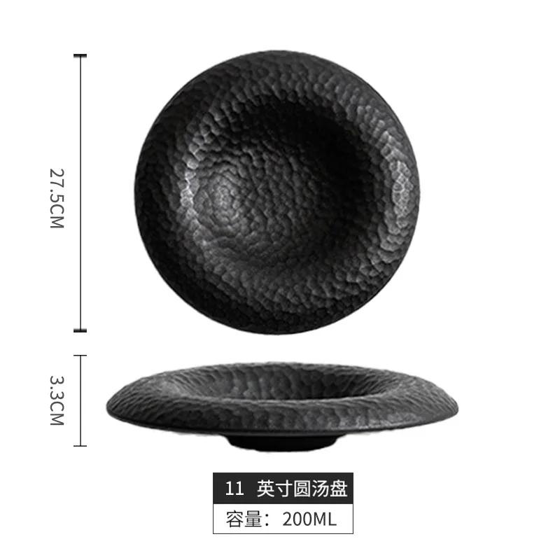 Assiette à steak ronde de style occidental Assiette à soupe Assiettes blanches Bol à fruits Bol à salade Plat à pâtes Assiettes à petit-déjeuner Plateau à collations à disque