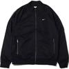 Solid Color Logo Embroidery Zip-Up Stand Collar Jacket Men Jackets Black DQ5004-010
