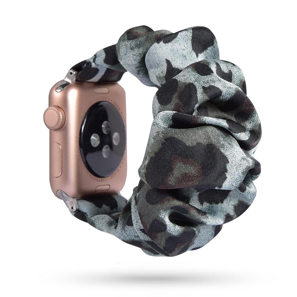 Scrunchie Strap for Apple Watch Band 44mm 40mm Correa iWatch 38mm 42mm Belt Solo Loop Watchbands for Series 7 6 SE 5 4 3