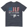Milf Unisex I Love Firearms Gun Rights Ar15 Patriotic Usa Flag TShirt