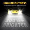 AUXITO H11 H9 H8 Headlight 24000LM LED White Light ZES Low Kit Beam Bulb M3
