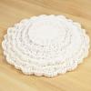 100pcs White Round Lace Paper Doilies Coaster Placemat Cake Mat DIY Gift Packaging Craft Wedding Birthday Party Table Decoration