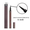 Xixi Waterproof Eyeliner Pen - Beginner-Friendly, Non-Smudging, Long-Lasting Brown/Black with Fiber Sponge Tip.