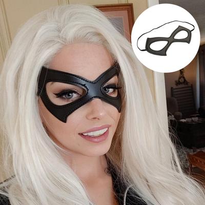 Halloweenská oční maska Sexy Cosplay rekvizita Dutá obličejová podložka Poloviční obličejová podložka Oční maska s elastickou páskou pro