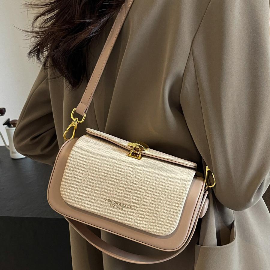 High-Grade Sense Women Small Square Bags Trendy Classic PU Leather Lady Commuter Shoulder Bag Short Handle Handbags