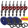 Bungee Cords Heavy Duty Luggage Bungee Straps with Hooks Antislip Flat Elasticity Rope Elastic Bungees Cords for Cargo Luggage