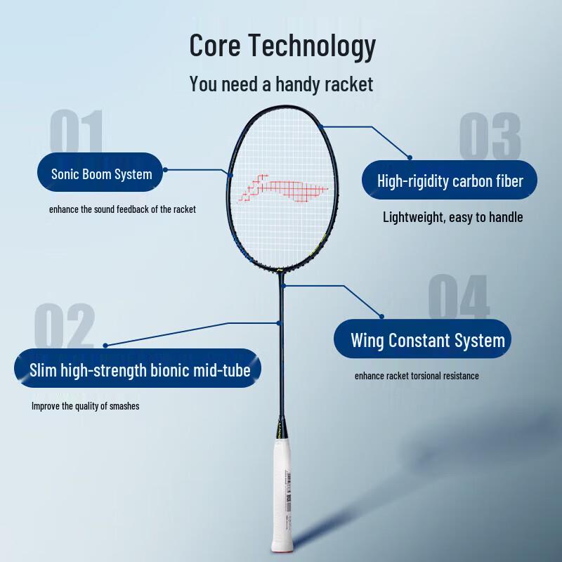 LI-NING Full Carbon Ultralight Badminton Racket Series