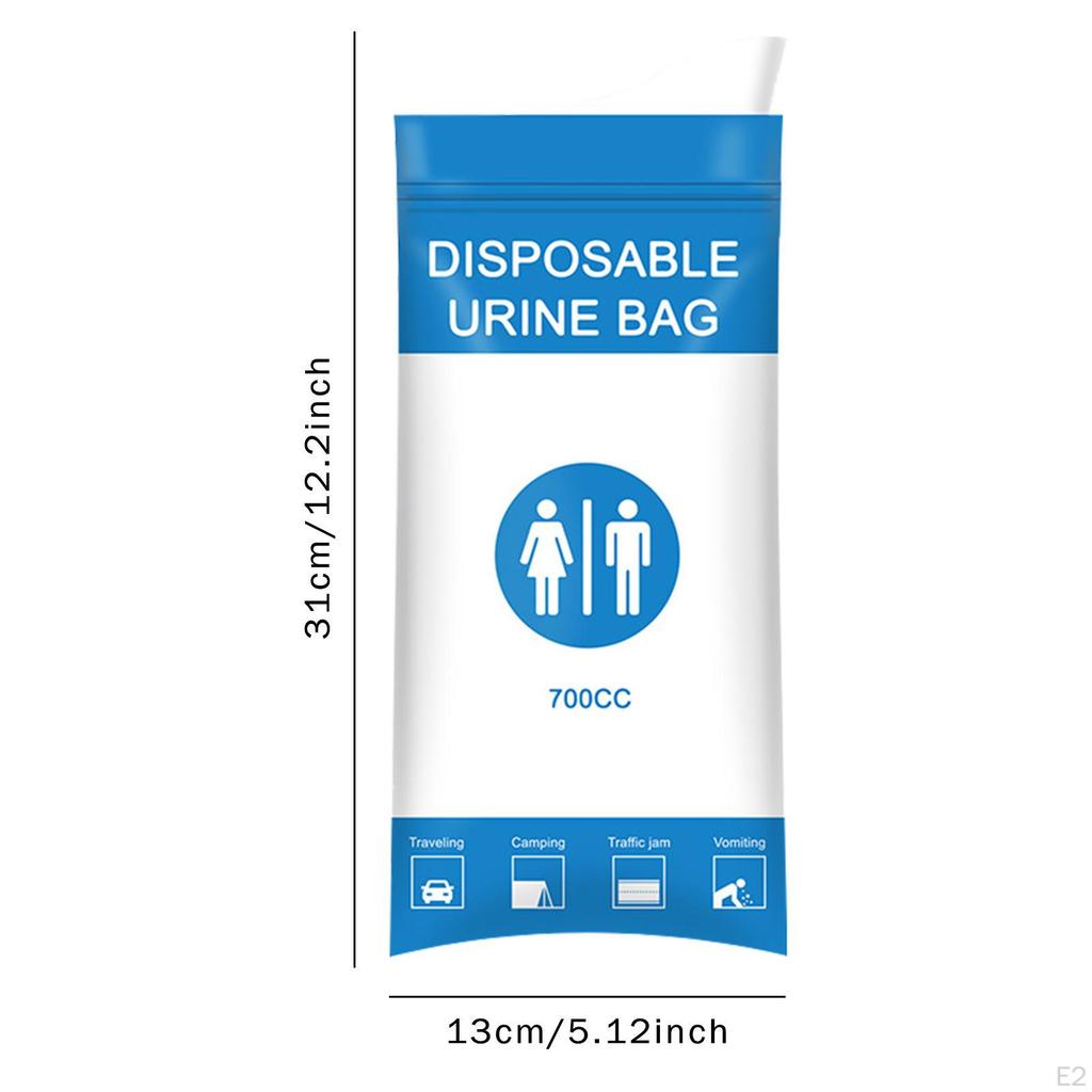 10x Emergency Urinal Bags 700cc Vomit for Hiking Traffic Jams Children