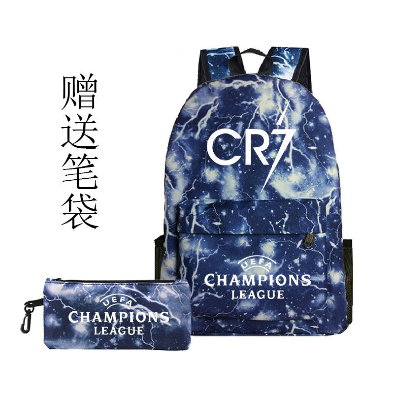 Football Printed Student Backpack Multifunctional Usb Interface Large Capacity Leisure Travel Backpack