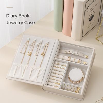 Creative Jewelry Box Book Book Leather Multifunctional Box Ring Necklace Earrings Jewelry Storage Jewelry Storage Box