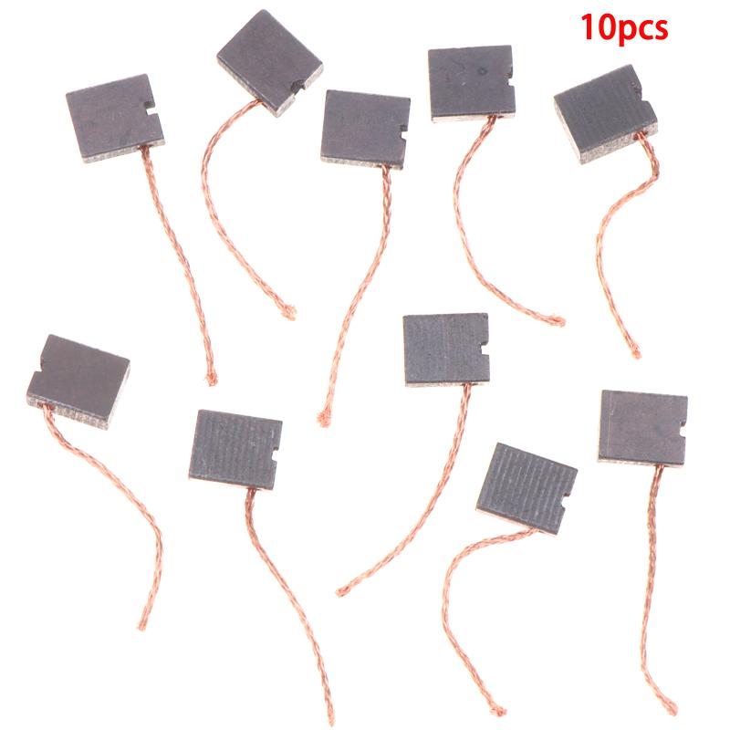 10Pcs Dual Engine Brake Pump Accumulator Carbon Brushes 5.5*11*13Mm Carbon Brush With Cable Fit For Car