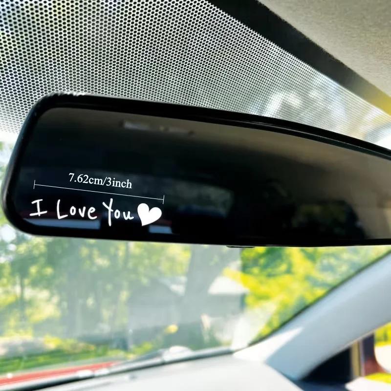 Valentinstag Geständnis Essential – „Ich liebe dich“ Auto Rückspiegel Aufkleber, PET-Material, Exklusives Romantisches Auto Aufkleber