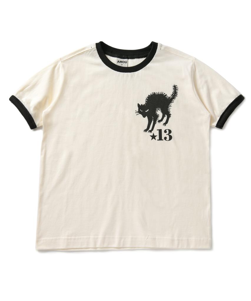 AMOU 13 Cat Half T-Shirts Ivory