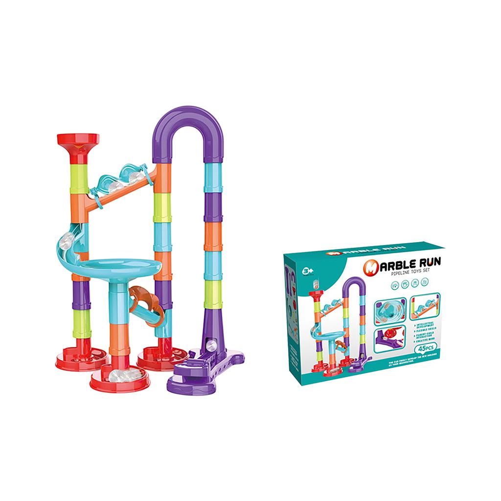 Children's Track Ball Rolling Game, Versatile Building , Handmade Assembly Maze, Parent-child Projectile Track.