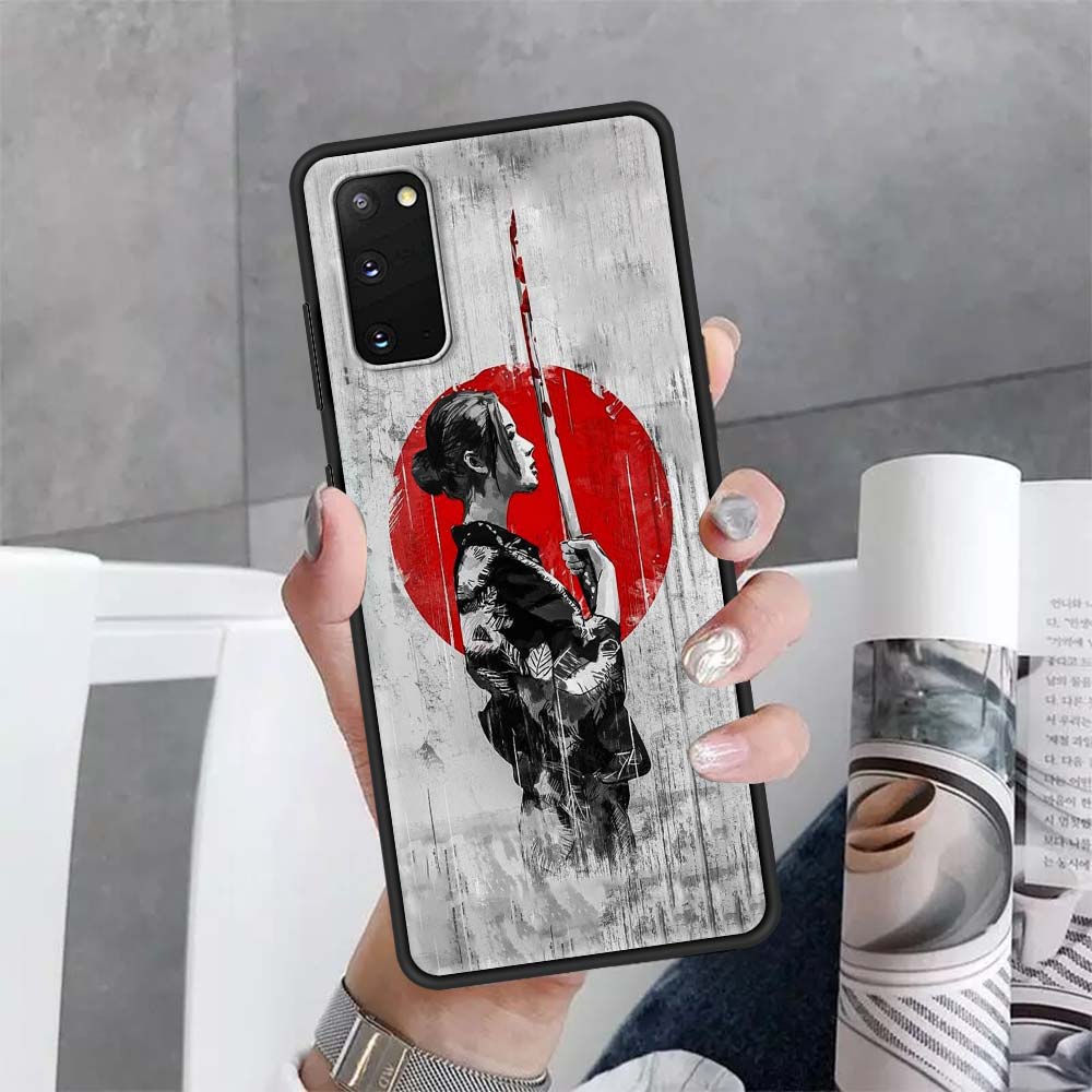 Soft Phone Case For Samsung Galaxy Note 20 Ultra 10 Lite S10 Plus S20 FE 5G 9 8 Back Cover S21 Funda Japanese Style Art Japan