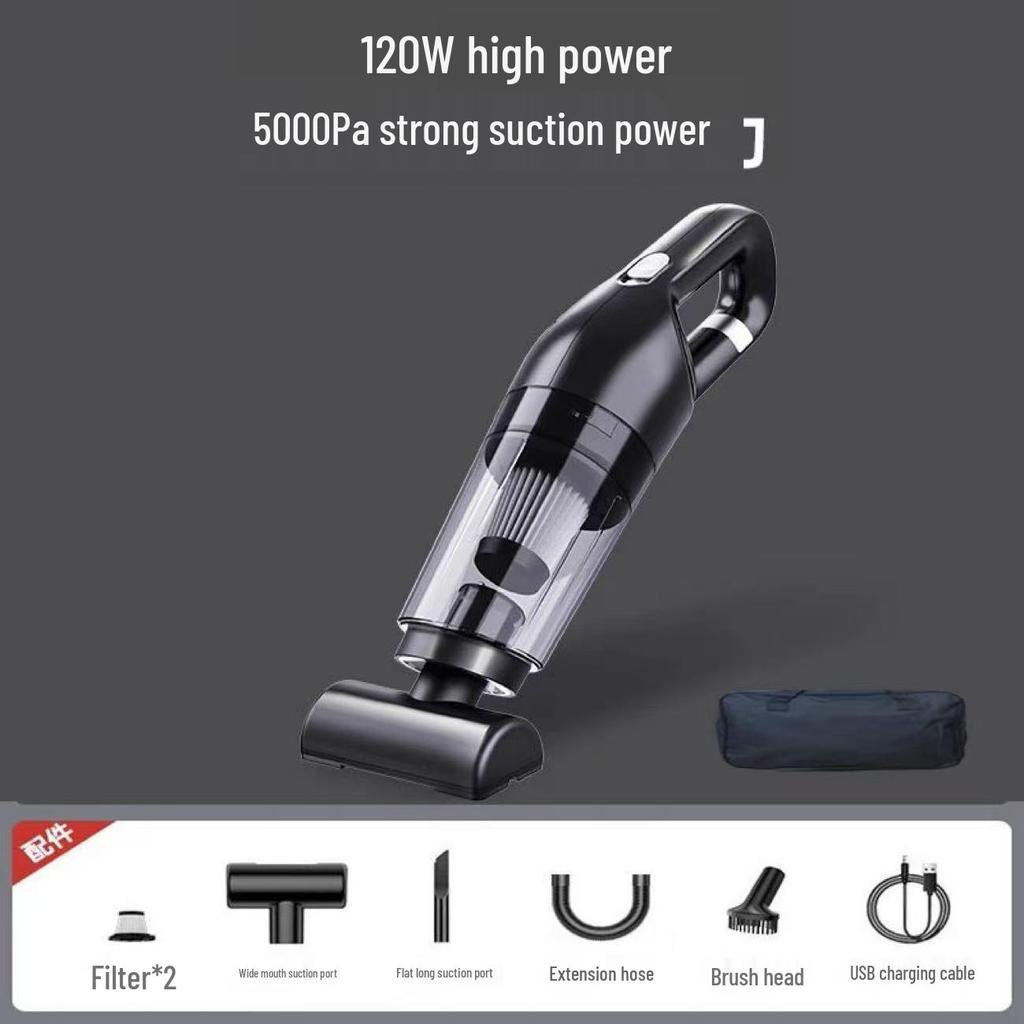 High Suction Handheld Car Vacuum Cleaner - Dual-Use, Water Absorption, Super Strong Suction for Home and Car