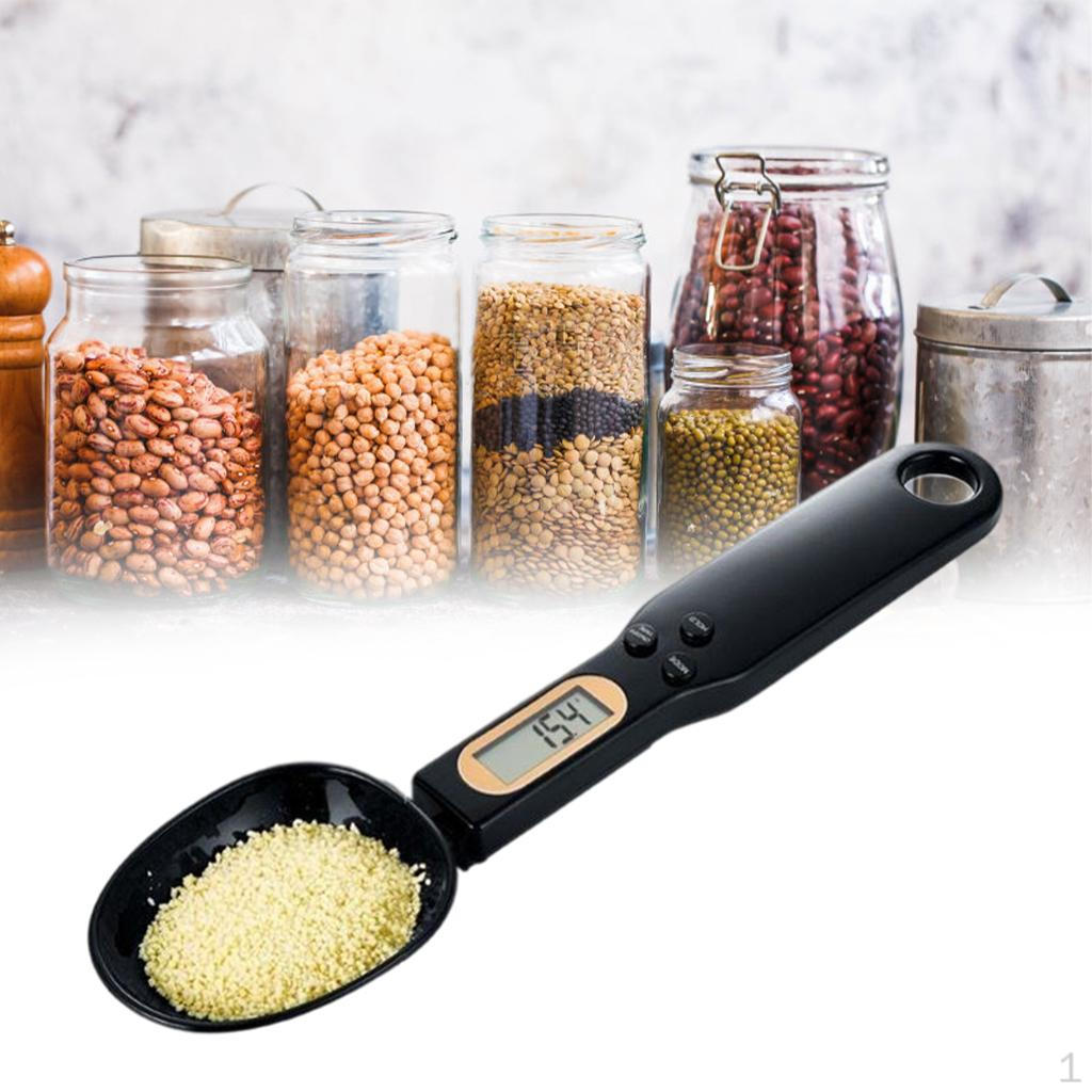 

Электронные весы для ложек, цифровой измерительный ЖК-дисплей 500 г/0,1 г, бытовой с 1 кнопкой для выпечки чёрный