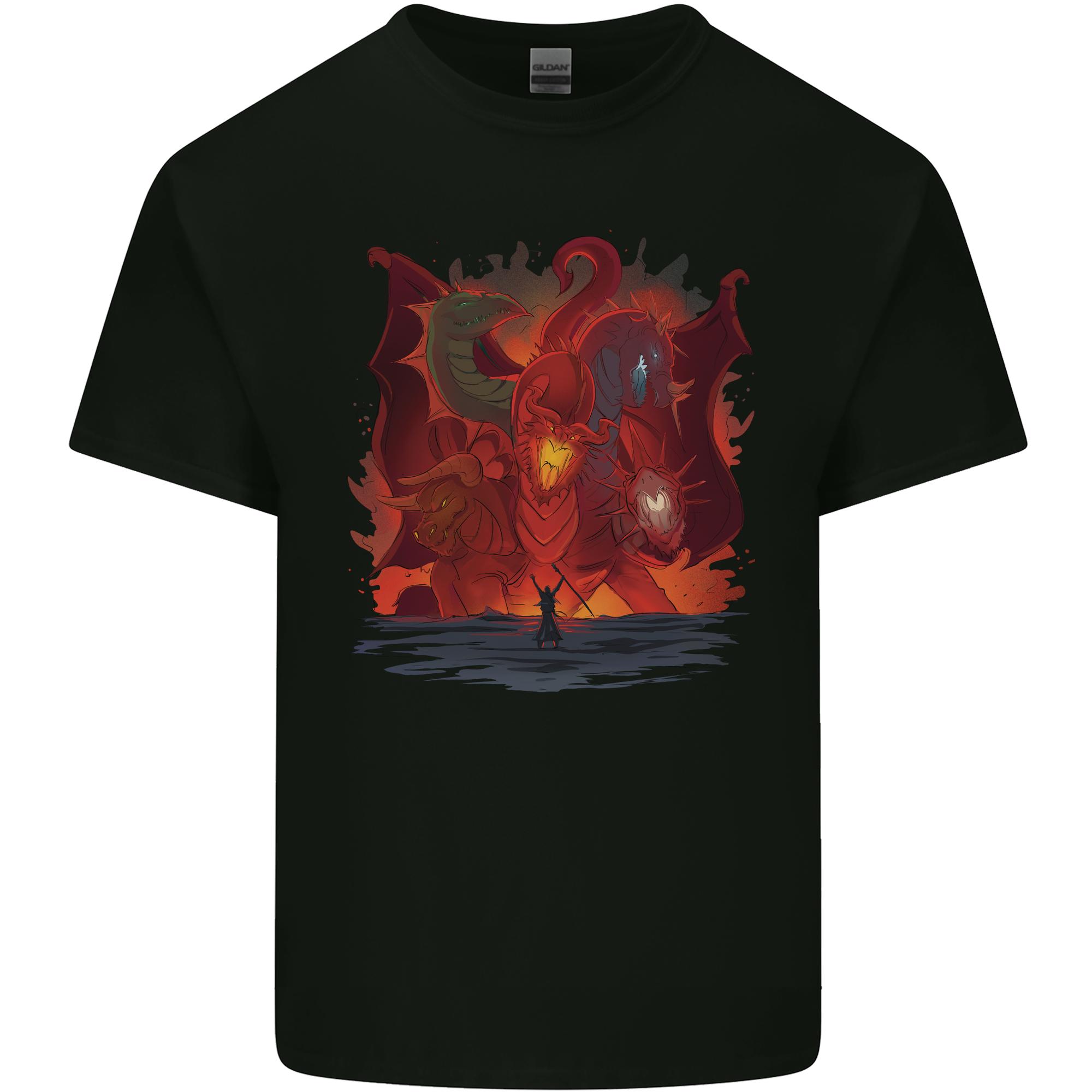 Three Headed Dragon Fantasy Unisexs Light Cotton TShirt S