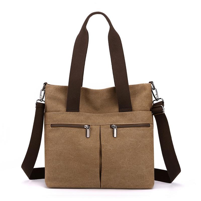Bolsa de Ombro Único Bolsa Feminina Tendência Simples Moda Versão Coreana Grande Capacidade Mão Transversal Lona