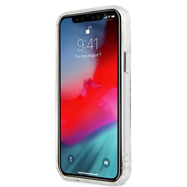 Guess Guhcp12Lktrsvsi Iphone 12 Pro Max 6,7 Transparent Hardcase Vintage Script Silver