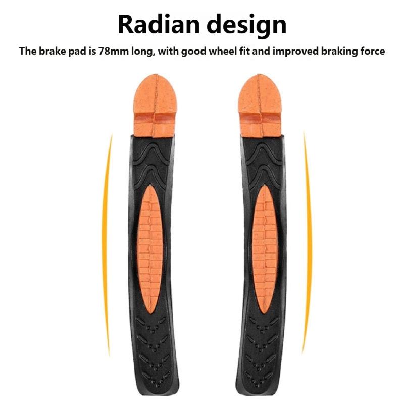 Reliability Smooth And Safe Bicycles Brake Pad Effective Noise Reducing Brake Pad For Maximums Grip And Durability