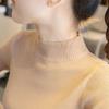 Medium-necked Blouse, Semi-turtleneck Sweater, Slim-fitting Top In Spring, New Tight-fitting.