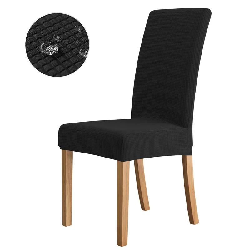 Waterproof Chair Cover Dining Room Stretch Chair Covers for M Large Chair Polar Fleece Seat Slipcovers for Party Wedding Home