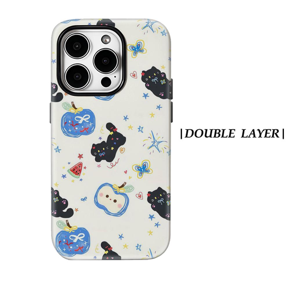 

Black Cat AppleFor Magnetic Phone Case for IPhone 17 16 15 14 13 Pro Max Plus Single Double-layer Tough Case IPHONE13