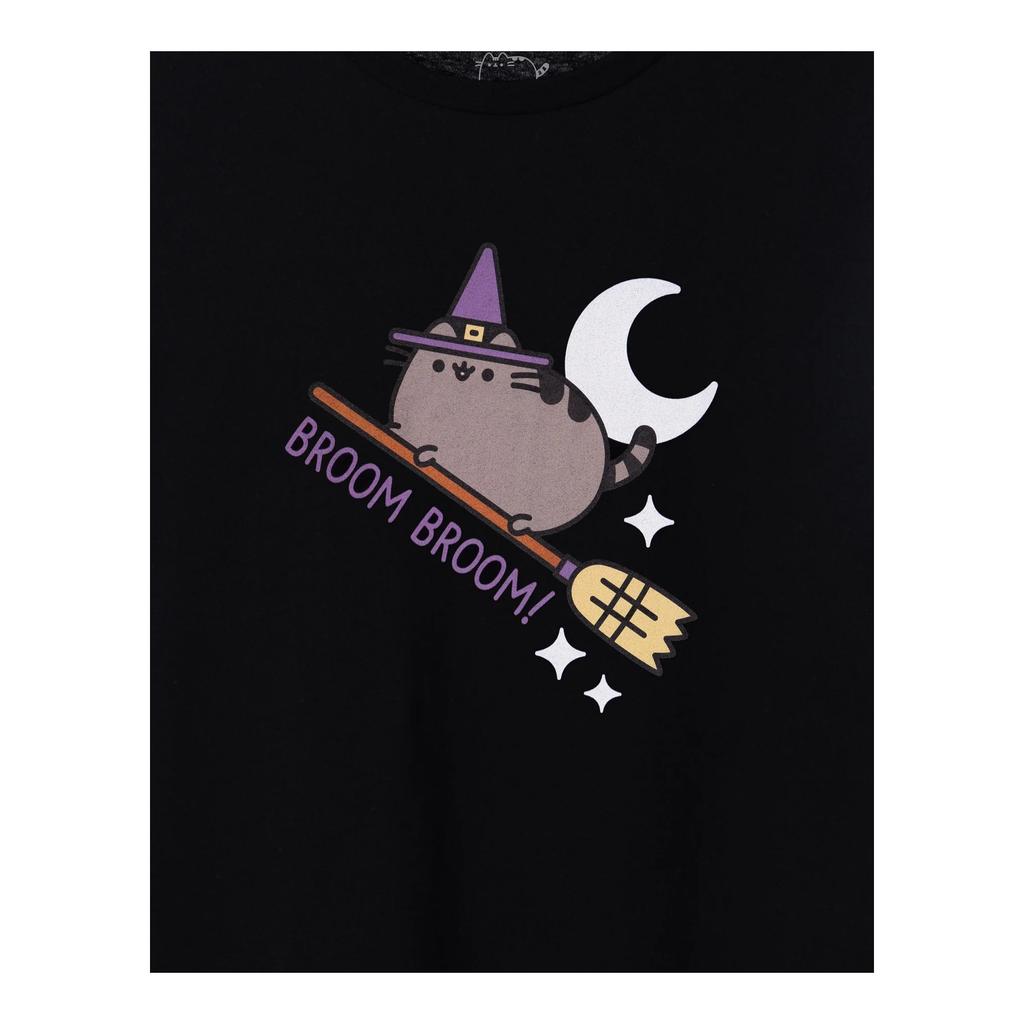 Pusheen Womens/Ladies Broom Broom Halloween T-Shirt