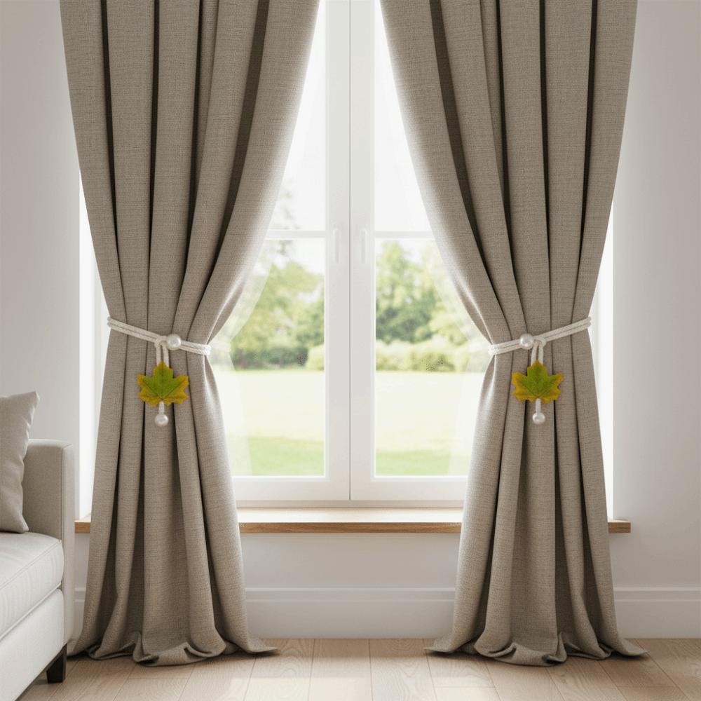 2Pcs/Set Decorative Simulated Leaf Curtain Holdback Creative Curtain Holder Curtain Accessories