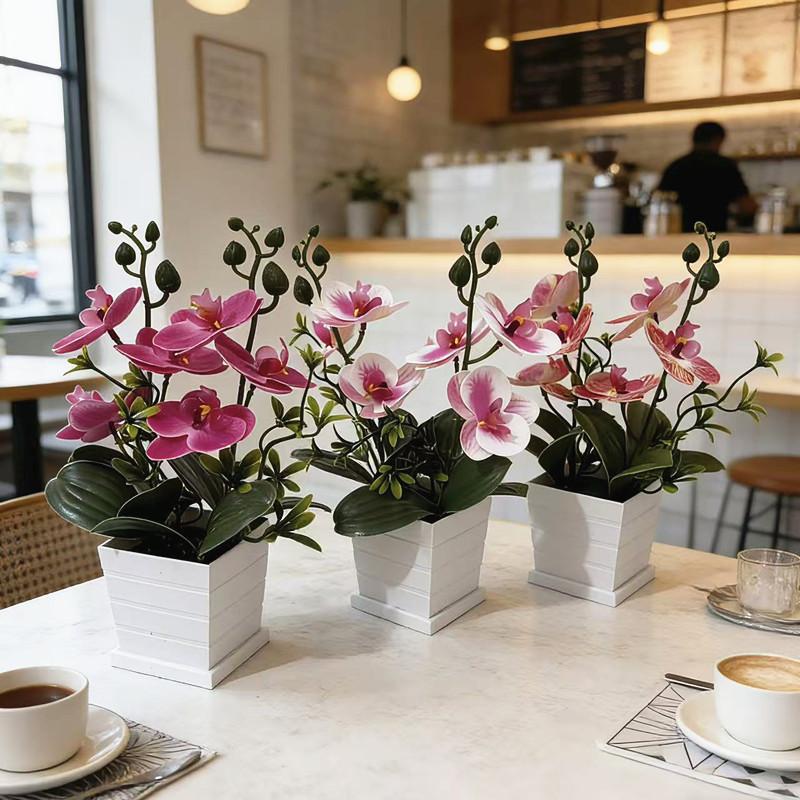 Butterfly Orchid Artificial Plant With Plastic Pot For Home Decor And Events