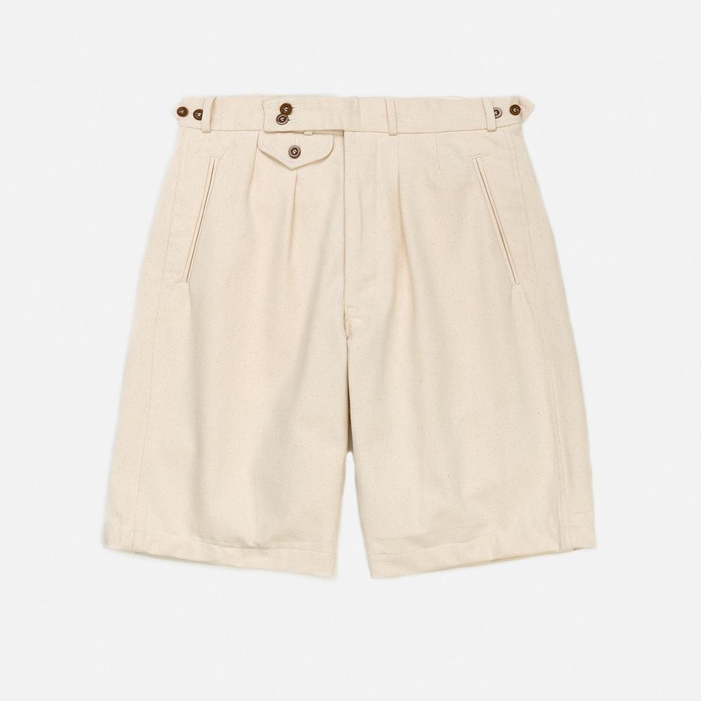Waiemssielkeiwai German Type Navy Tropical Short Pants - Natural