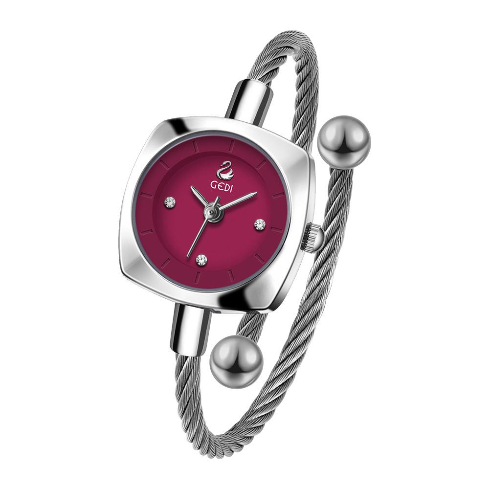 Niche Exquisite And Small Creative Metal Woven Rope Bracelet Watch Niche High-End Swan Quartz Watch