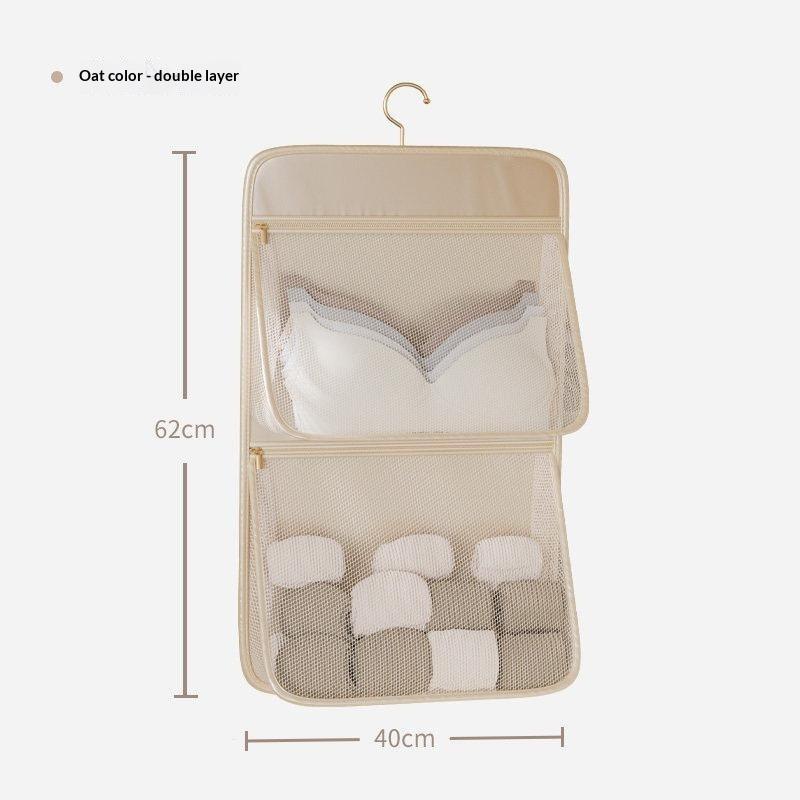Hanging Closet Organizer Breathable Mesh Pockets Large Capacity For Underwear Socks Bras Small Wardrobe Items