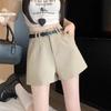 Women's High-Waisted A-Line Casual Suit Shorts - Slimming, Loose, Versatile, Summer Outerwear