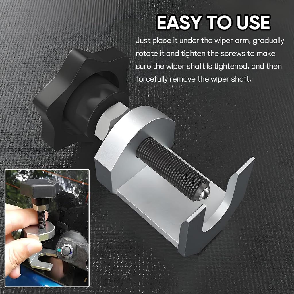 Car Windshield Wiper Arm Puller, Automotive Wiper Arm Removal Tool With Adjustable Knob, Windscreen Wiper Arm Remover For Quick Disassembly &