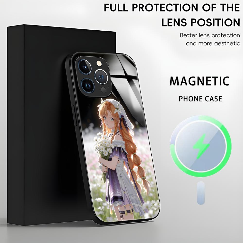 Wuthering Waves SIGRIKA  Phone Case For iPhone17 16 15 14 13 12 11 X XR XS 8 Plus Mini Pro Max Glass Magnetic Case