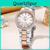 Womens Fashion Waterproof Quartz Watch With Rhinestone Decoration And Alloy Band For Casual Wear
