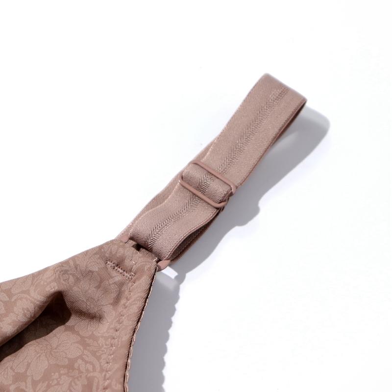 Women French Popular Sexy Bras Full Cup Bow Thin Uplift Bra Print Daily with Wire 3 Hooks Comfortable Lingerie