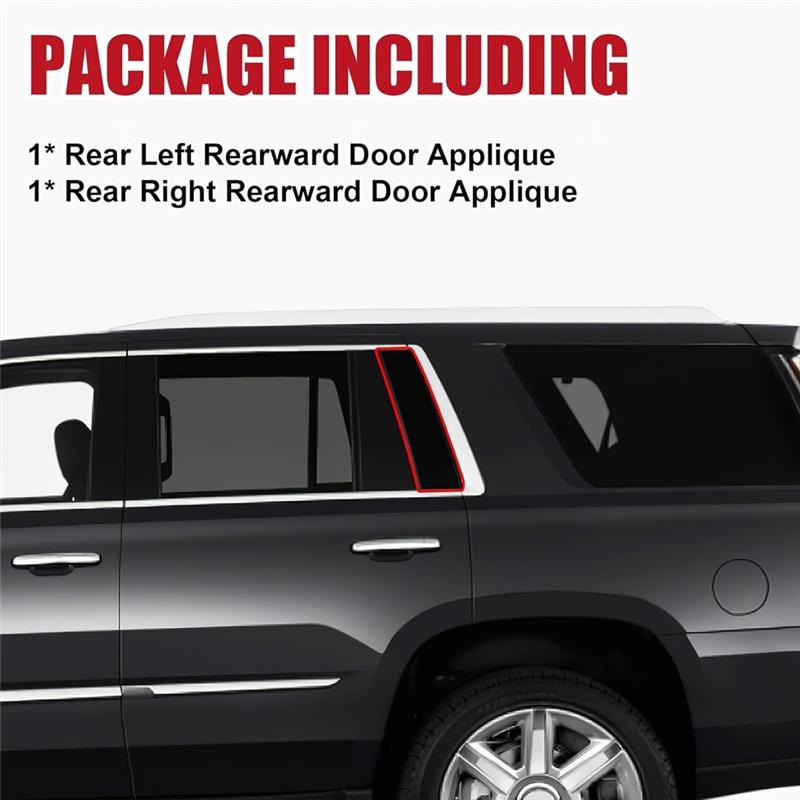 

Rear Door Applique Side Window Trim Rearward For Tahoe/Cadillac Escalade/GMC Yukon 2015-2018 Car Accessories